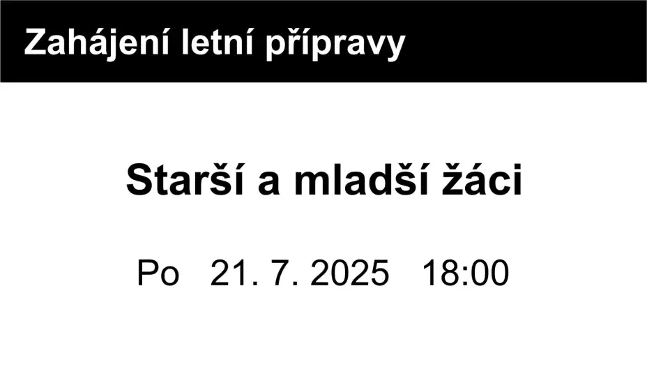 Letní příprava